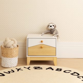 An Image of Cody 2 Drawer Bedside Table White Natural