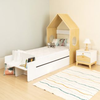 An Image of Cody 1 Drawer House Bed White White