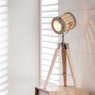 An Image of Staithes Marine Tripod Table Lamp Natural