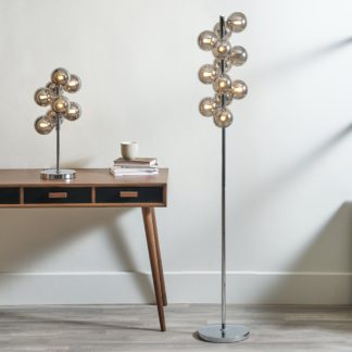 An Image of Vecchio Lustre Floor Lamp Silver