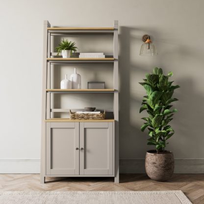 An Image of Olney Storage Ladder Shelf Stone Stone