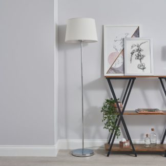 An Image of BHS Louisa Touch Floor Lamp - Chrome & White