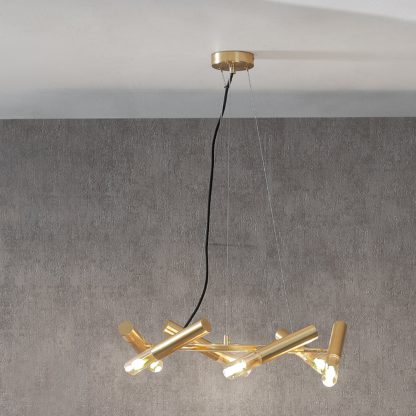 An Image of Harper 6 Light Pendant, Gold Gold