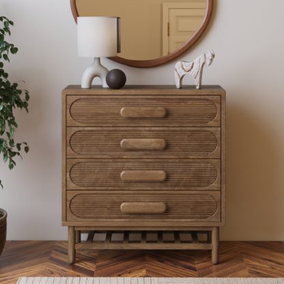 An Image of Khari 4 Drawer Chest Mango Wood Brown