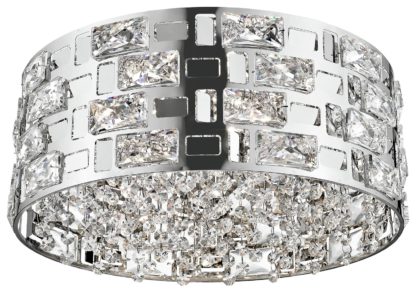 An Image of Lola Crystal Pendant Light - Chrome