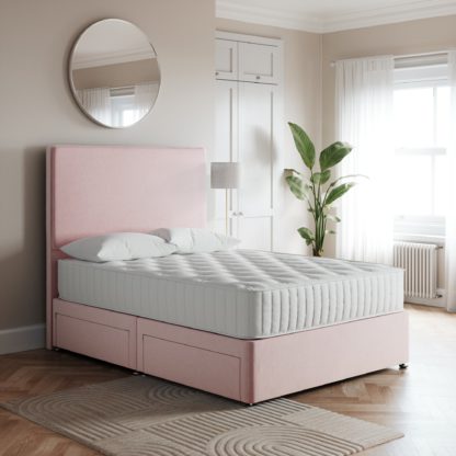 An Image of Luxury Teddy Divan Base Blush