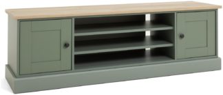 An Image of Habitat Winchester 2 Door TV Unit - Reed Green