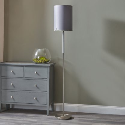 An Image of Midland Marble Effect Floor Lamp White
