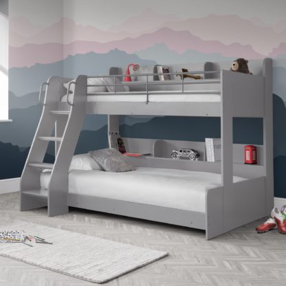 An Image of Domino Triple Sleeper Bunk Bed White