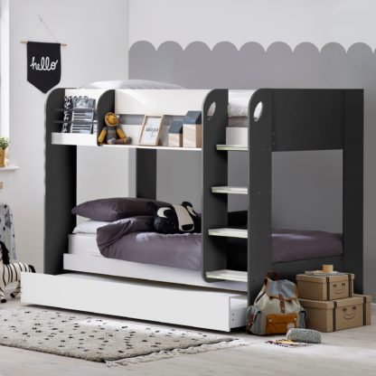 An Image of Mars Bunkbed and Underbed Trundle White