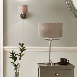 An Image of Plaza 3 Light Metal Table Lamp Silver