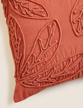 An Image of M&S Pure Cotton Floral Embroidered Cushion