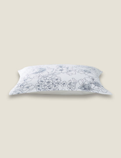 An Image of Ted Baker Pure Cotton Linear Floral Pillowcases