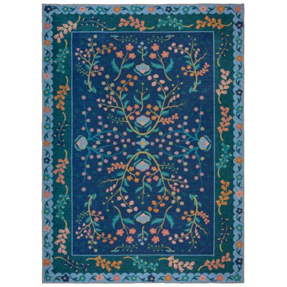 An Image of PractiRug Sabrina Floral Washable Rug Sabrina Floral Pink