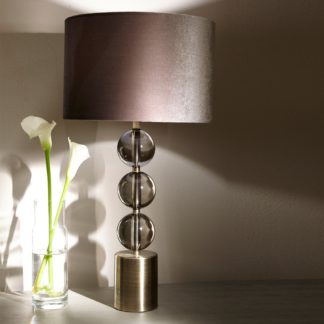An Image of Harris Tall Glass Table Lamp Bronze