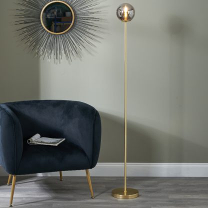 An Image of Arabella Metal Floor Lamp Gold