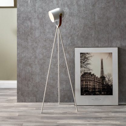 An Image of Auden Metal Tripod Floor Lamp Black