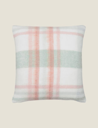 An Image of Laura Ashley Colton Check Textured Bolster Cushion