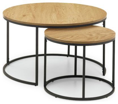 An Image of Julian Bowen Bellini Nest of 2 Tables - Oak