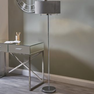 An Image of Plaza 5 Light Silver Metal Floor Lamp Silver
