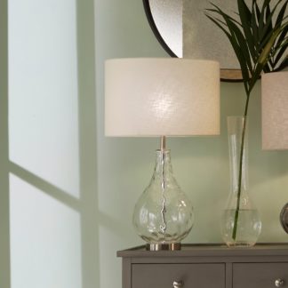 An Image of Charlotte Clear Glass Table Lamp Clear