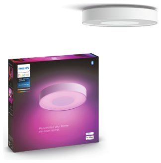 An Image of Philips Infuse Metal LED Flush to Ceiling Light - White