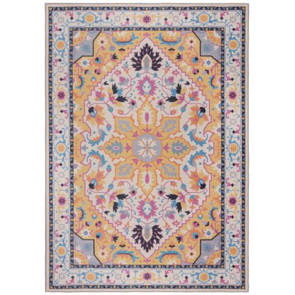 a2ddc1126388028161bfe23c04b4ac60df8d9d1cf5a1ee2d1b4d26dadbe40a3d.jpg An Image of PractiRug Orla Traditional Washable Rug MultiColoured