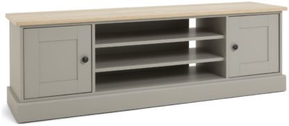 An Image of Habitat Winchester 2 Door TV Unit - Reed Green