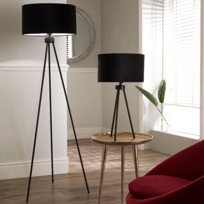 An Image of Houston Tripod Floor Lamp Silver