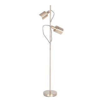 An Image of Aaron Task Antique Brass Floor Lamp Gold