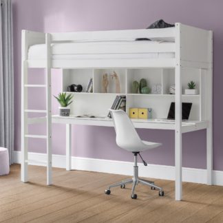 An Image of Titan High Sleeper Bed White