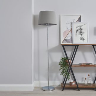 An Image of BHS Louisa Touch Floor Lamp - Grey
