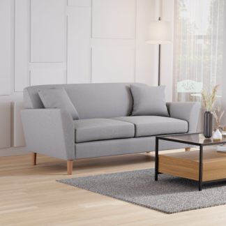 An Image of Ernie Soft Weave 3 Seater Sofa Grey
