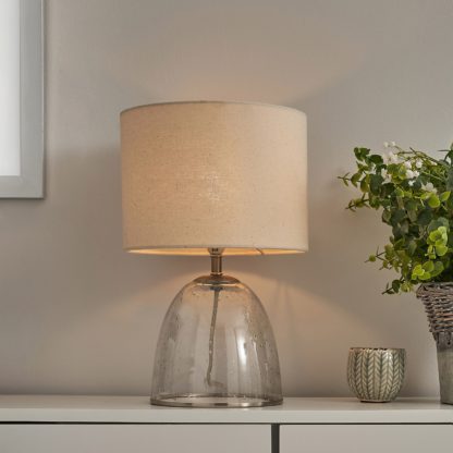 An Image of Windermere Table Lamp - Satin Nickel
