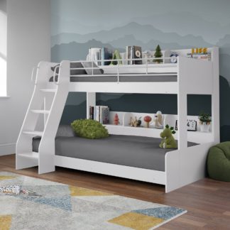 An Image of Domino Triple Sleeper Bunk Bed White