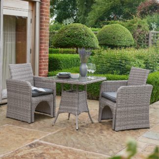 An Image of Morston 4 Seater Stacking Dining Set Grey