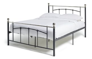 An Image of Habitat Yani Small Double Metal Bed Frame - Black