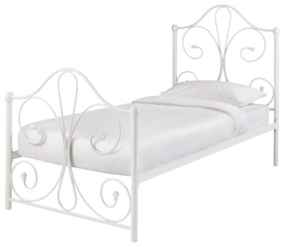 d12997a2e7afad07f941a35e90e5e3485d06f0897c18a1260a551c57b27d4dd9.jpg An Image of Habitat Marietta Single Metal Bed Frame - White