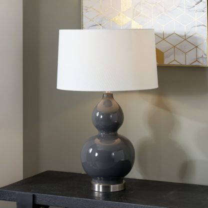An Image of Gatsby Ceramic Table Lamp Black