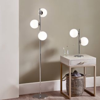 An Image of Asterope White Metal Floor Lamp White