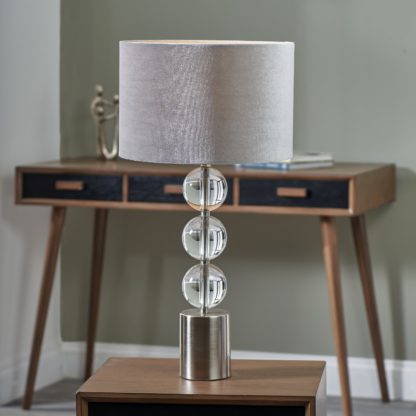 An Image of Harris Tall Glass Table Lamp Bronze