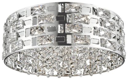 An Image of Lola Crystal Pendant Light - Chrome