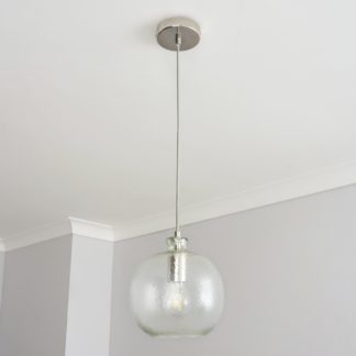 An Image of BHS Valeire Glass Pendant Light - Clear