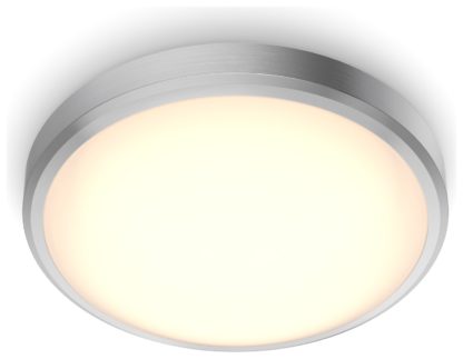 An Image of Philips Doris LED Bathroom Flush to Ceiling Light - White