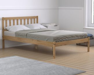 An Image of Lisbon - Single - Low Foot-End Bed - Waxed Pine - Wooden - 3ft