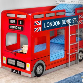 An Image of London Bus Bunk Bed Red