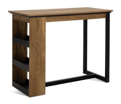 An Image of Habitat Nomad 4 Seater Bar Table - Oak