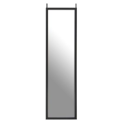 An Image of Over Door Hanging Mirror - Black - 33.5x124cm