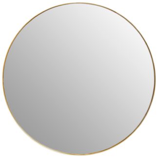 An Image of Cindy Large Round Wall Mirror - Gold - 70cm