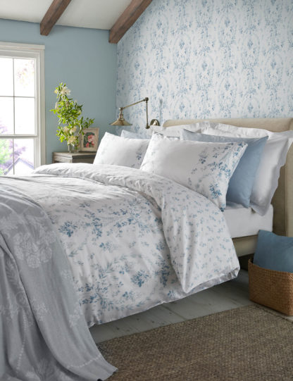 An Image of Laura Ashley Pure Cotton Sateen Marabeau Bedding Set